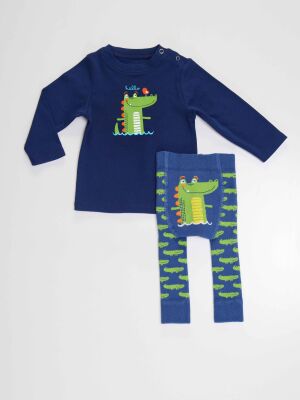 Timsah Erkek Bebek T-shirt Tayt-Pantolon Takım - 5