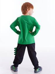 Tırtırlı Dino Erkek Çocuk T-shirt Pantolon Takım - Thumbnail