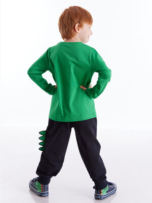 Tırtırlı Dino Erkek Çocuk T-shirt Pantolon Takım