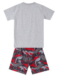 Triceratruck Boy T-shirt&Shorts Set - Thumbnail