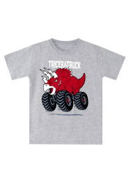 Triceratruck Kırmızı Erkek Çocuk Yazlık T-shirt  Şort Takım - 5