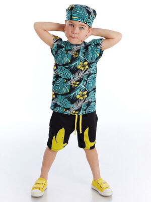 Tropic Shark Boy T-shirt&Shorts&Bandana Set - 1