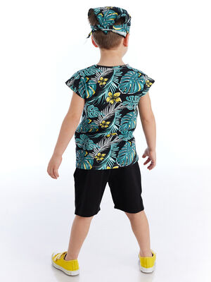 Tropic Shark Boy T-shirt&Shorts&Bandana Set - 2