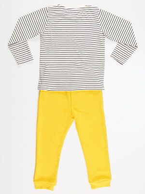 Truck Boy Striped T-shirt&Pants Set - 4