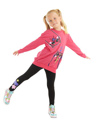 Twin Cats Girl T-shirt&Leggings Set - 1