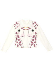 Twin Giraffe Girl T-shirt&Velvet Pants Set - 5