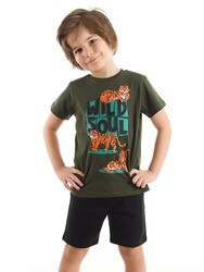 Üç Kaplan Erkek Çocuk T-Shirt Şort Takım - Thumbnail