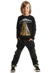 Ufo Erkek Çocuk T-shirt Denim Pantolon Takım - Thumbnail