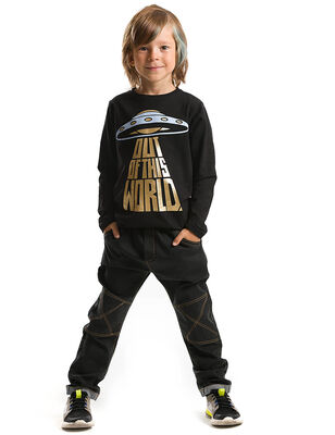 Ufo Erkek Çocuk T-shirt Denim Pantolon Takım