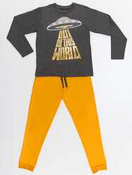 Ufo Erkek Çocuk T-shirt Pantolon Takım - Thumbnail