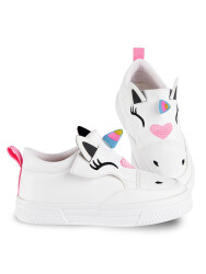 Unicorn Beyaz Kız Sneakers Spor Ayakkabı - 1