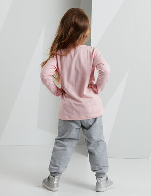 Unicorn Cat Girl Pink/Grey Pants Set - 2