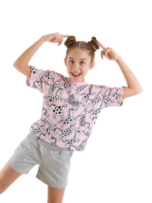 Unicorn Gang Girl Crop Top&Shorts Set - 1