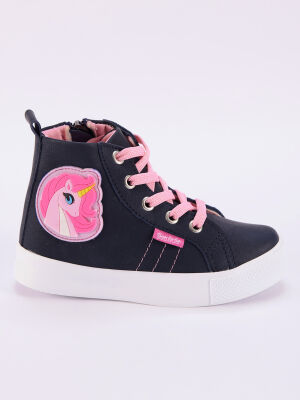 Unicorn Girl Navy Blue Sneakers - 3