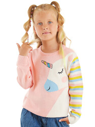 Unicorn Girl Pink Knit Pullover Sweater - 1