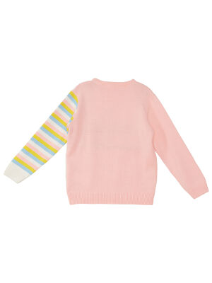 Unicorn Girl Pink Knit Pullover Sweater - 4