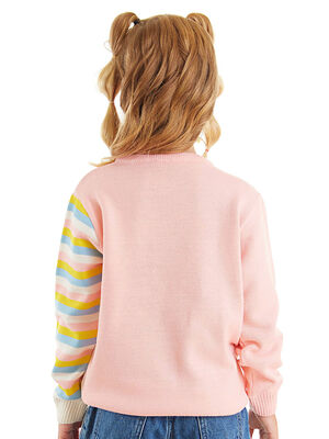 Unicorn Girl Pink Knit Pullover Sweater