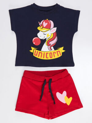 Unicorn Girl T-shirt&Shorts Set - 3