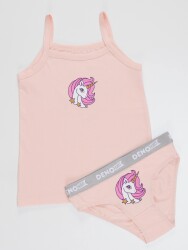 Unicorn Girls Pink Vest&Hipster Brief Pack - 1