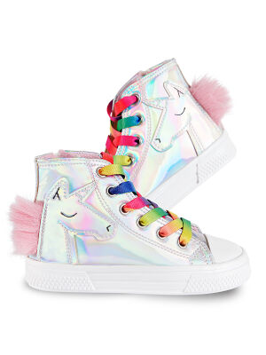 Unicorn Hologram High Top Sneakers - 1