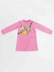 Unicorn in Bag Girl Pink Dress - 3