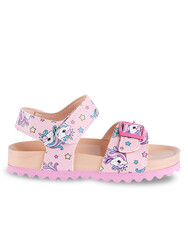 Unicorn Kız Çocuk Pembe Sandalet - Thumbnail