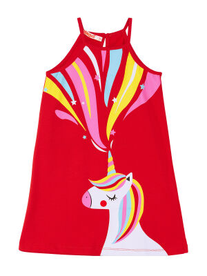 Unicorn Love Red Girl Dress - 3