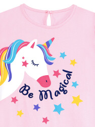 Unicorn Magic Girl Pink Jersey Dress - 5