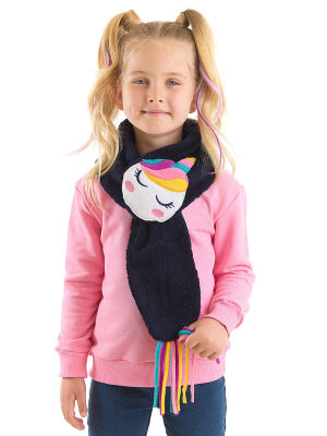 Unicorn Plush Navy Blue Scarf - 1