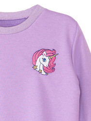 Unicorn Purple Girl Sweatshirt - Thumbnail