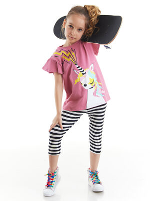 Unicorn Rock Girl T-shirt&Leggings Set - 1