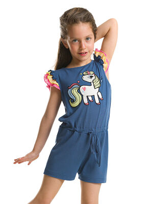 Unicorn Ruffled Overall - 1