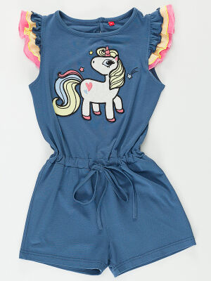 Unicorn Ruffled Overall - 3