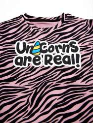 Unicorn Zebra Kız Çocuk T-shirt Pantolon Takım - 5