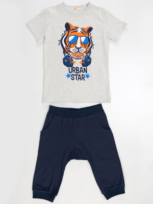 Urban Star Erkek Çocuk T-shirt Kapri Şort Takım - 3