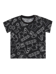 Vehicles Baby Boy T-shirt&Capri Pants Set - Thumbnail