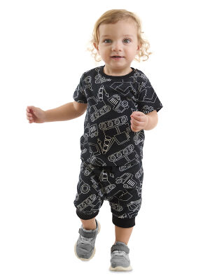 Vehicles Baby Boy T-shirt&Capri Pants Set - 1