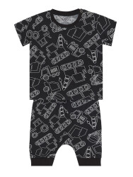 Vehicles Baby Boy T-shirt&Capri Pants Set - 3