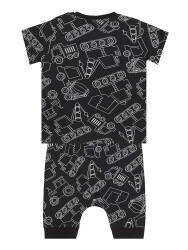 Vehicles Baby Boy T-shirt&Capri Pants Set - 4