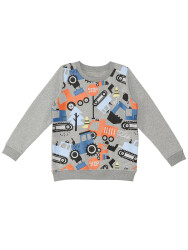 Vehicles Boy Grey Sweatshirt - 3