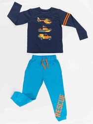 Vehicles Boy T-shirt&Pants Set - Thumbnail