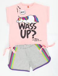 Wassup Kız Çocuk T-shirt Şort Takım - 3