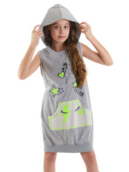 We Rock Girl Grey Hoodied Dress - 1