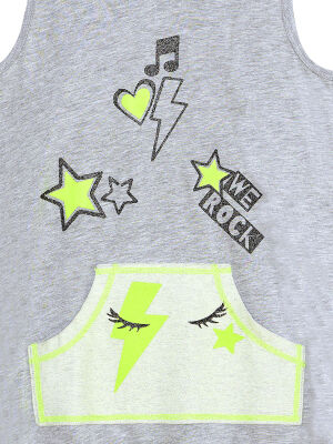 We Rock Girl Grey Hoodied Dress - 5