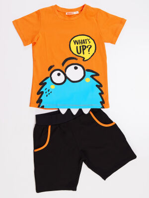 Whatsup Monster Erkek Çocuk T-shirt Şort Takım - 3