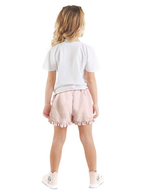 White Cat T-shirt&Shorts Set - 2