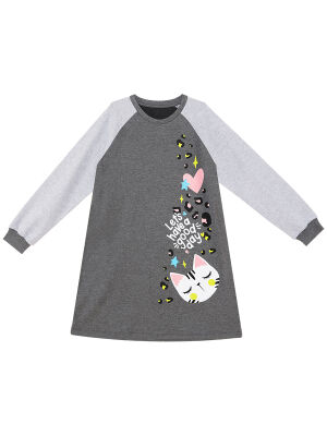 Wild Cat Girl Anthracite Reglan Dress - 4