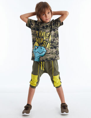 Wild Dino Boy Capri T-shirt Set - 1