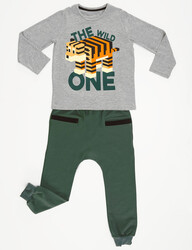 Wild One Boy Baggy Pants Set - 3