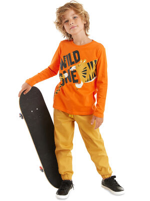 Wild One Boy T-shirt&Twill Pants Set - 1